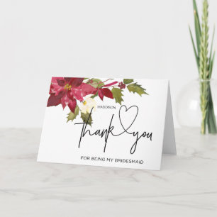 Christmas Bridesmaid Vielen Dank, dass Sie Brautpa Karte