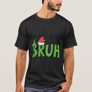 Christmas Bro Santa Hat Funny Xmas Meme Humor Men T-Shirt