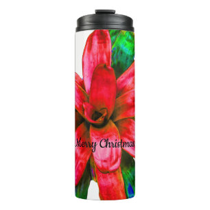Christmas Bromeliad Thermal Tumbler Thermosbecher