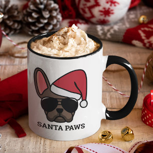 Christmas Brown French Bulldog Tasse