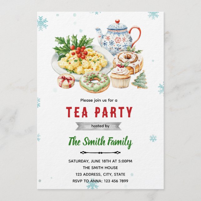 Christmas brunch party invitation (Devant)