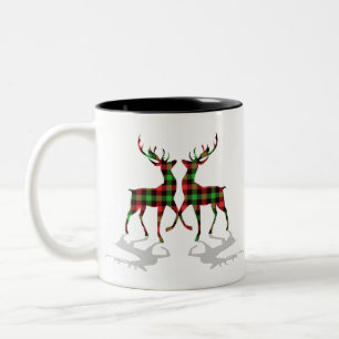 Christmas Buffalo Kariert Red Blue Green Kariert Zweifarbige Tasse