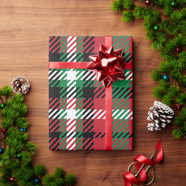 Christmas Buffalo Karo Tartan Gingham Kariert Geschenkpapier (Feiertagsgeschenk)