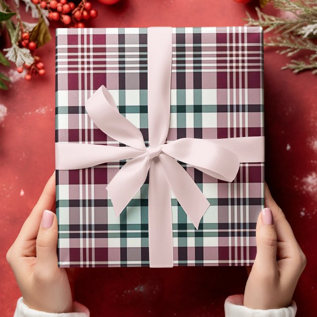 Christmas Buffalo Muster Einfache Streifen Geschenkpapier (Von Creator hochgeladen)