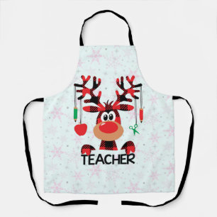Christmas Buffalo Plaid Teacher Schürze