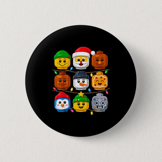 Christmas Building Crew Costume Master Builder Blo Button (Vorderseite)