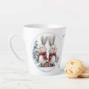 Christmas Bunny and gift Milchtasse