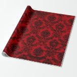 Christmas Burgundy Red Damask Geschenkpapier<br><div class="desc">Trendy Vintage bordeauxfarbene Damast Packpapier.</div>
