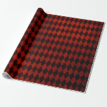 Christmas Burgundy Red Grunge Geschenkpapier<br><div class="desc">Trendy Vintag bordeauxrote Diamantwickelpapier.</div>