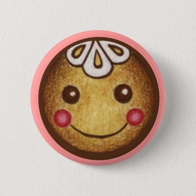 Christmas Button Gingerbread Boy Girl (Vorderseite)