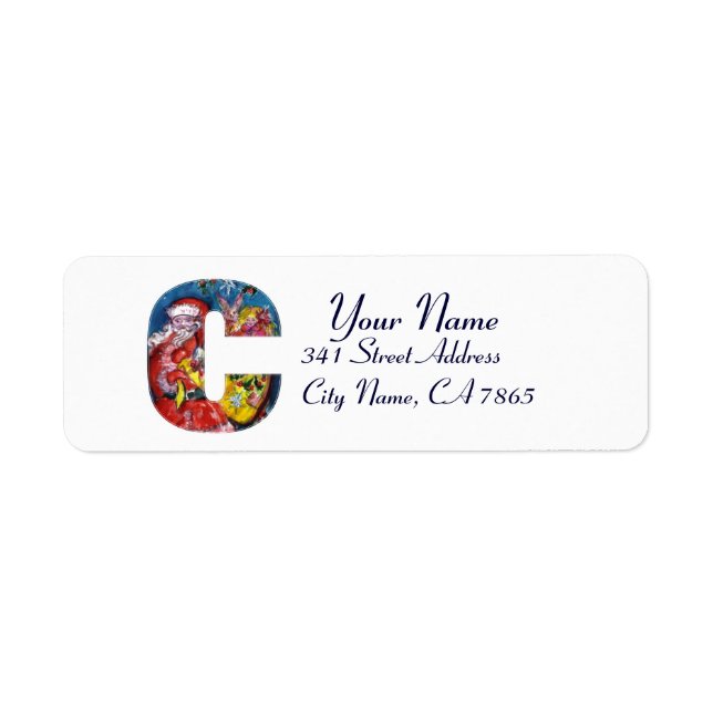 CHRISTMAS C SCHREIBEN / SANTA MIT GIFTMONOGRAMM (Vorne)