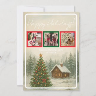 Christmas Cabin Holiday Einladung