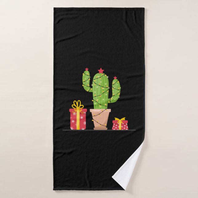 Christmas Cactus (Serviette de bain)