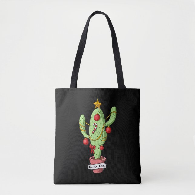 Christmas Cactus Tree Tasche (Vorderseite)