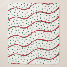 Christmas Cake Red Stripe Frosting Green Sprinkles