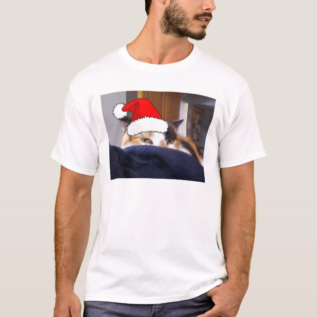 Christmas Calico Cat T-Shirt (Vorderseite)
