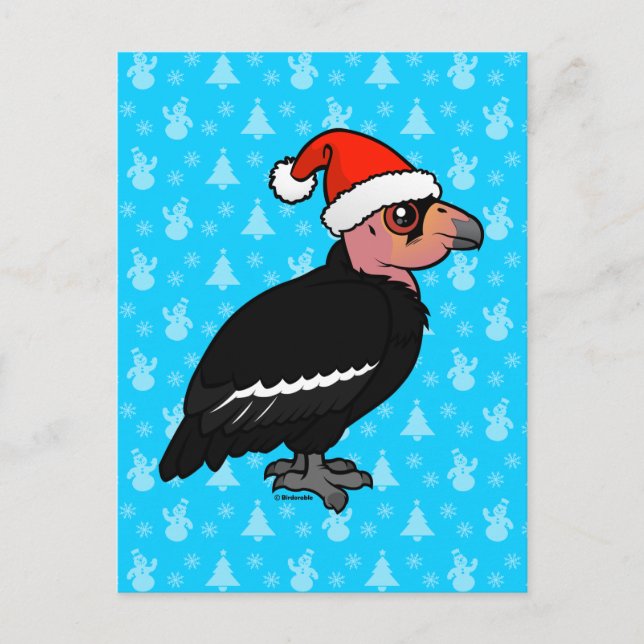 Christmas California Condor Feiertagspostkarte (Vorderseite)