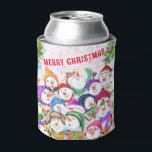 Christmas Can Cooler mit Happy Snowmans Party Dosenkühler<br><div class="desc">Kann Coolers mit Happy Snowmans Frohe Weihnachten Party Funny Zeichnend Cartoon Snowman und Text - wählen / Fügen Sie Ihren einzigartigen Text / Schriftart / Farbe - Make Your Special Gift - Neu vergrössern und verschieben oder entfernen und hinzufügen Elemente / Bild mit Anpassungs-Tool ! - Zeichn und Design von...</div>