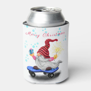 Christmas Can Cooler Skater mit Geschenken gewinne Dosenkühler