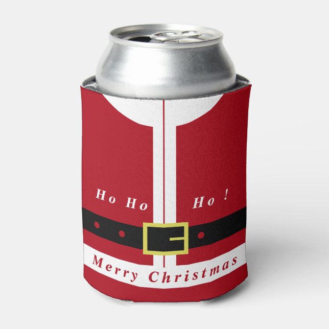 Christmas Can Cooler Weihnachtsmann gibt Funny ein Dosenkühler (Kanne Vorderseite)