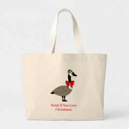 Christmas Canadian Goose Tote Bag Jumbo Stoffbeutel