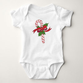 Christmas Candy Cane Baby Strampler