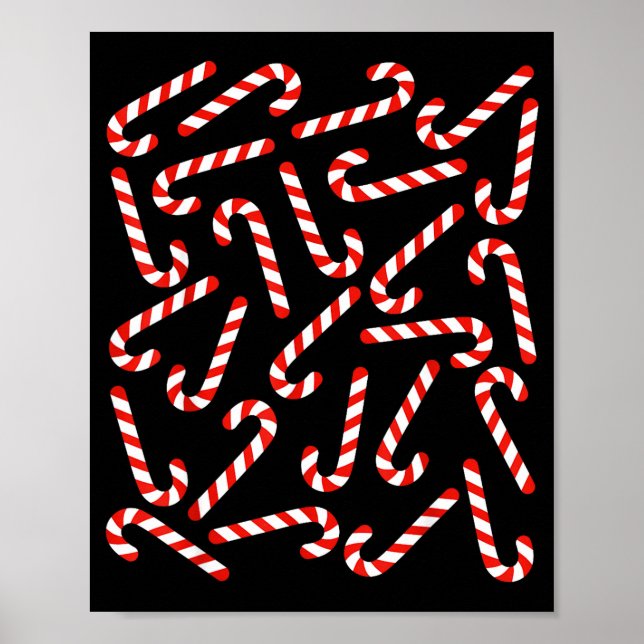 Christmas Candy Cane Costume Men Women Kids Xmas C Poster (Vorne)