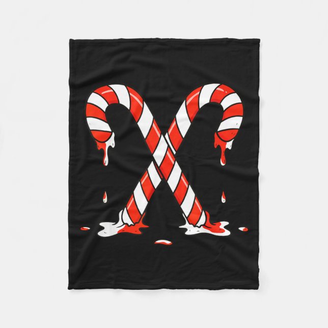 Christmas Candy Cane Drip Boys Girls Kids  Fleecedecke (Vorderseite)