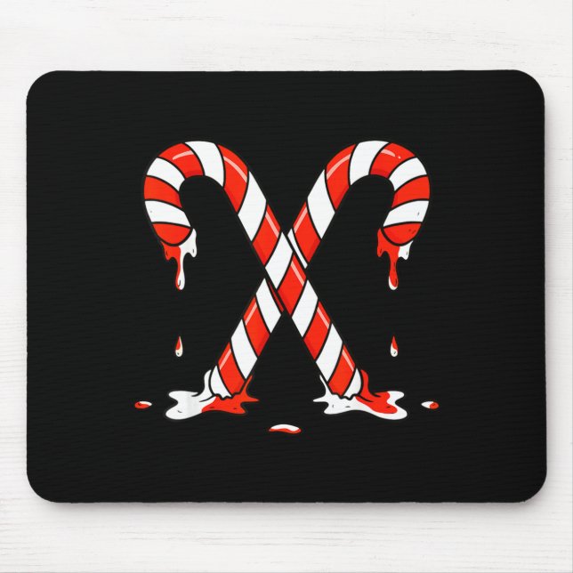 Christmas Candy Cane Drip Boys Girls Kids  Mousepad (Vorne)