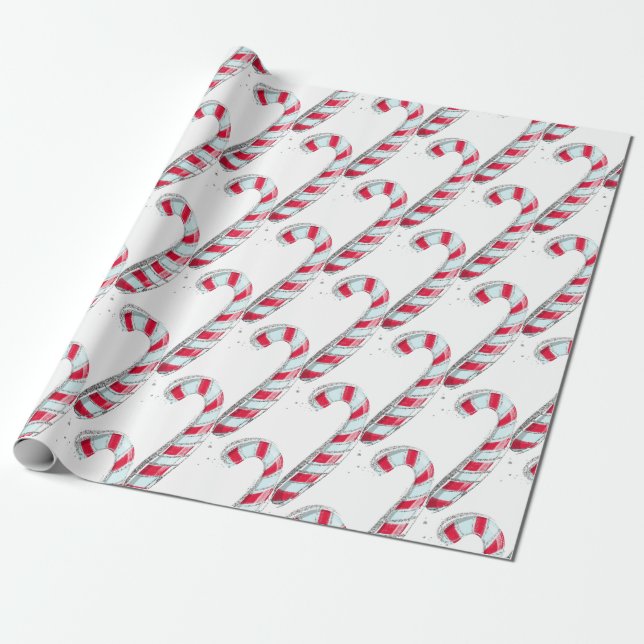 Christmas Candy Cane Geschenkpapier (Ungerollt)