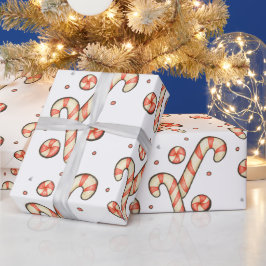 Christmas Candy Cane Geschenkpapier