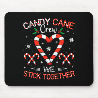 Christmas Candy Cane Heart Crew Family Matching Mousepad