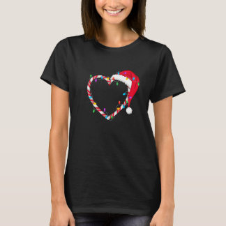 Christmas Candy Cane Heart Funny Love Candy Men Wo T-Shirt