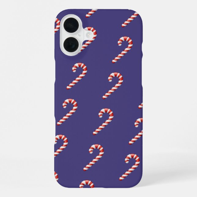Christmas Candy Cane iPhone 16 Plus Hülle (Rückseite)