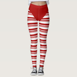 Christmas Candy Cane Leggings