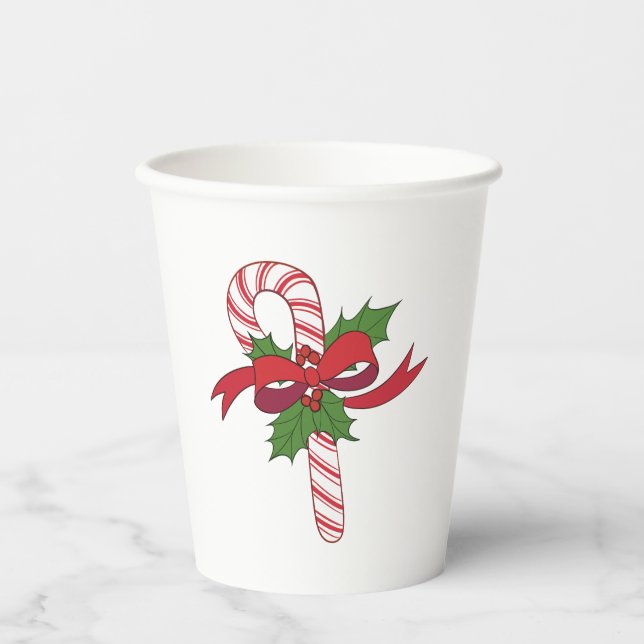 Christmas Candy Cane Pappbecher (Vorderseite)