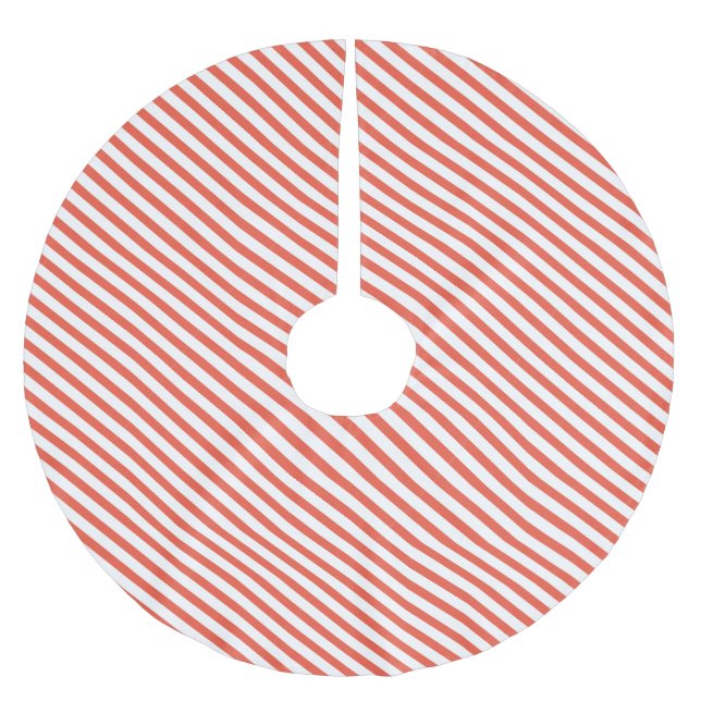 Christmas Candy Cane Pattern Polyester Weihnachtsbaumdecke (Vorderseite)
