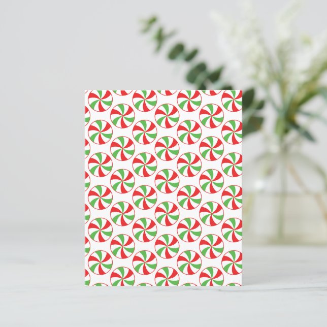 Christmas Candy Cane Pattern Scrapbook Craft Paper (Stehend Vorderseite)
