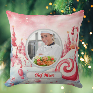 Christmas Candy Cane Personalisierter Koch Mama Fo Kissen