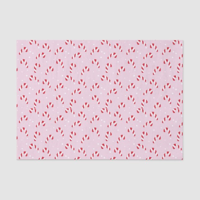 Christmas Candy Cane Pink Seidenpapier (Vorderseite)
