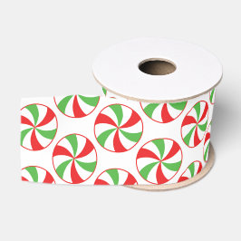 Christmas Candy Cane Printed Ribbon Ripsband