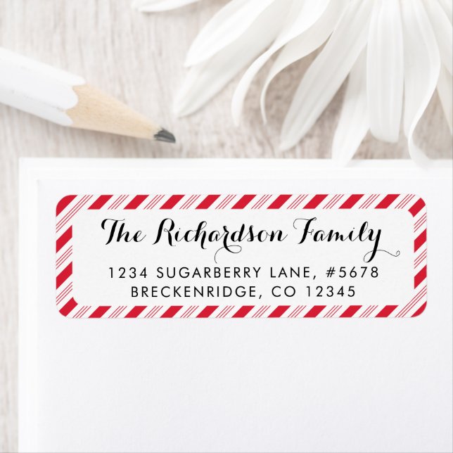 Christmas Candy Cane Red Stripes Pattern Holiday (Insitu)