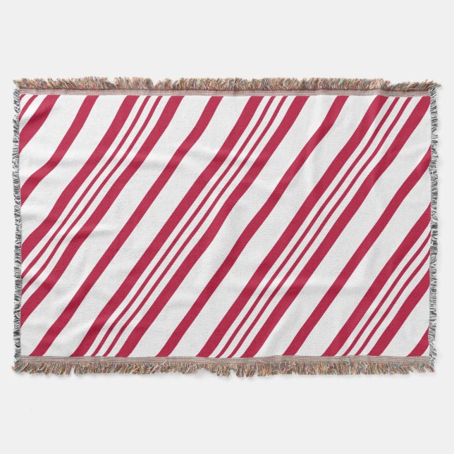 Christmas Candy Cane Stripe Decke (Vorderseite)