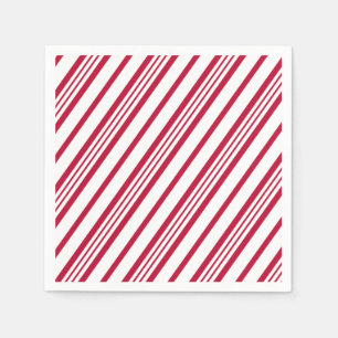 Christmas Candy Cane Stripe Serviette