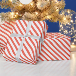 Christmas Candy Cane Stripes Geschenkpapier