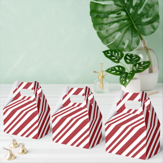 Christmas Candy Cane Stripes Geschenkschachtel (Zahlreiche)