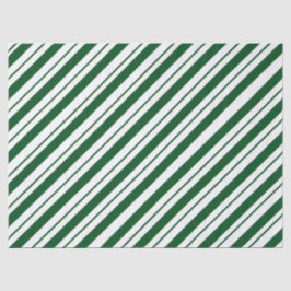 Christmas Candy Cane Stripes in Green and White  Seidenpapier