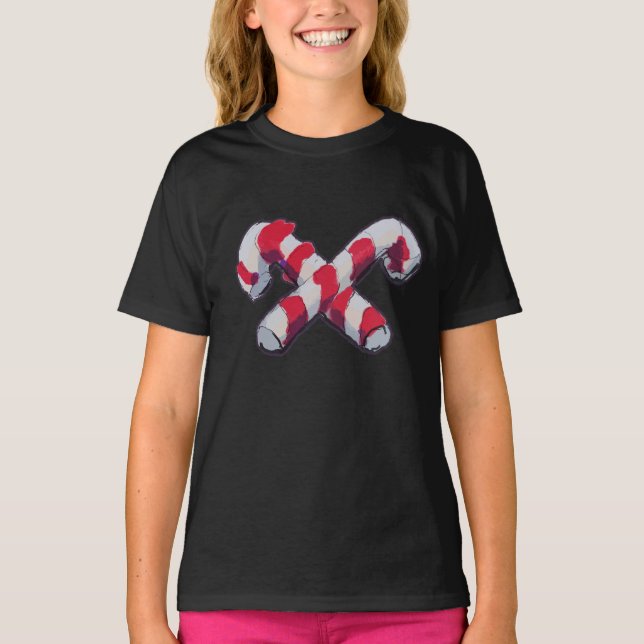 Christmas Candy Cane T-Shirt (Vorderseite)