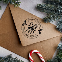 Christmas Candy Cane Wood Art Stamp