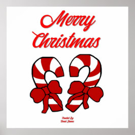 Christmas Candy Canes Poster